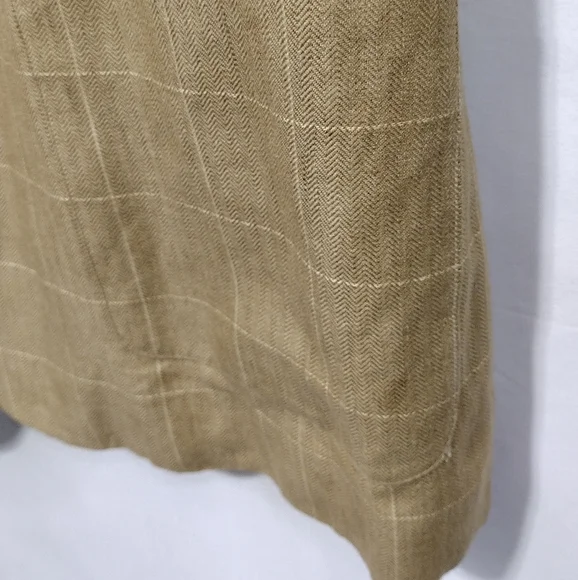 Vintage Lauren Ralph Lauren 100% Linen Blazer Men 16 Tan Office Career Retro 90s